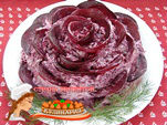selydy pod shuboy v vide rozy 001 Сельдь под шубой в виде розы простой салат на день рождения